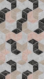 PARATO CITY SH. VINILICOTNT GEOM.PINK 1,59XH.2,80MT(3 TELI)