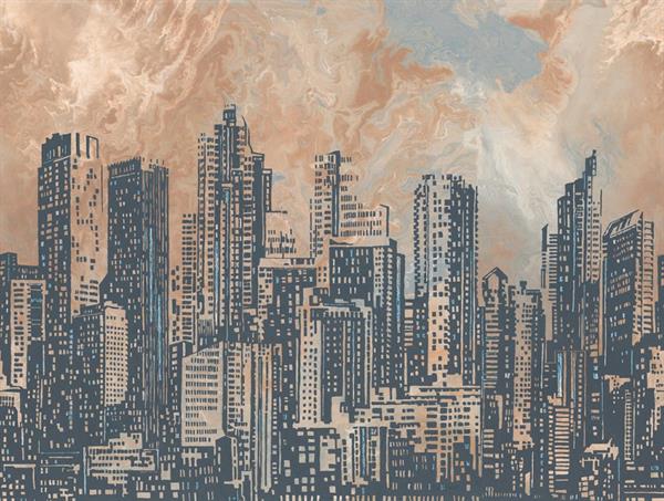 PARATO CITY SH. VINILICOTNT NEW YORK 3,71XH.2,80MT(7 TELI)