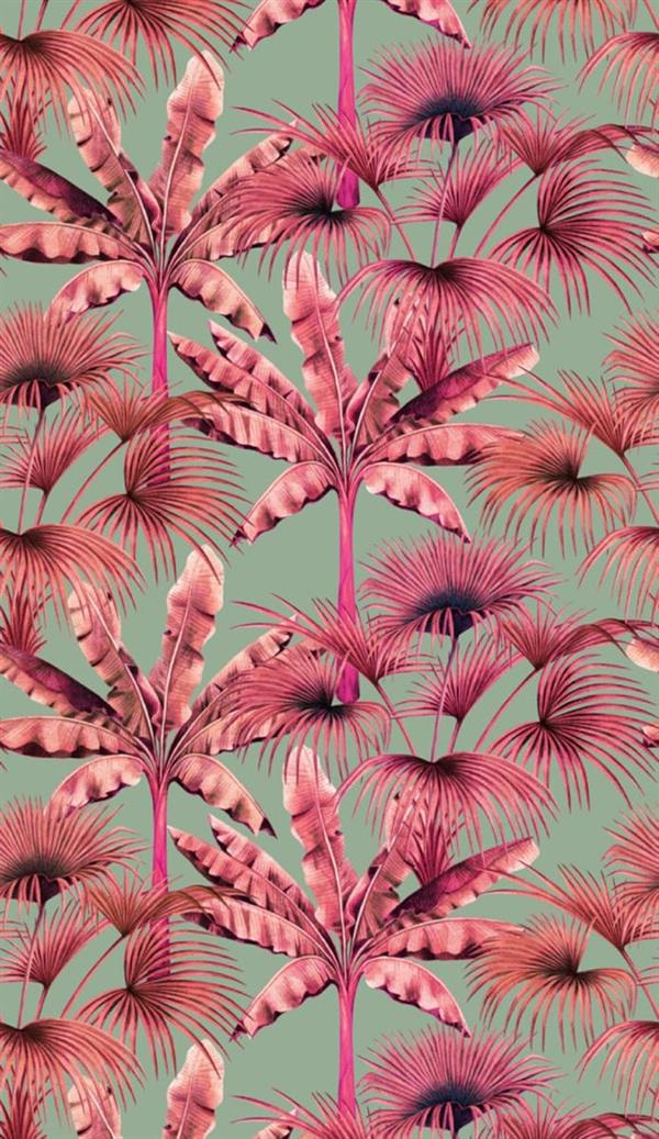 PARATO THEWALL2 VINILICO/ TNT FOLIAGE PINK 159XH.280CM(3 TELI)