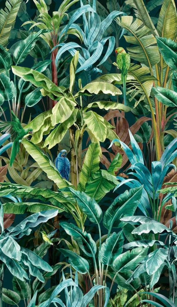 PARATO THEWALL2 VINILICO/TNT JUNGLE BLUE 159XH.280CM(3 TELI)