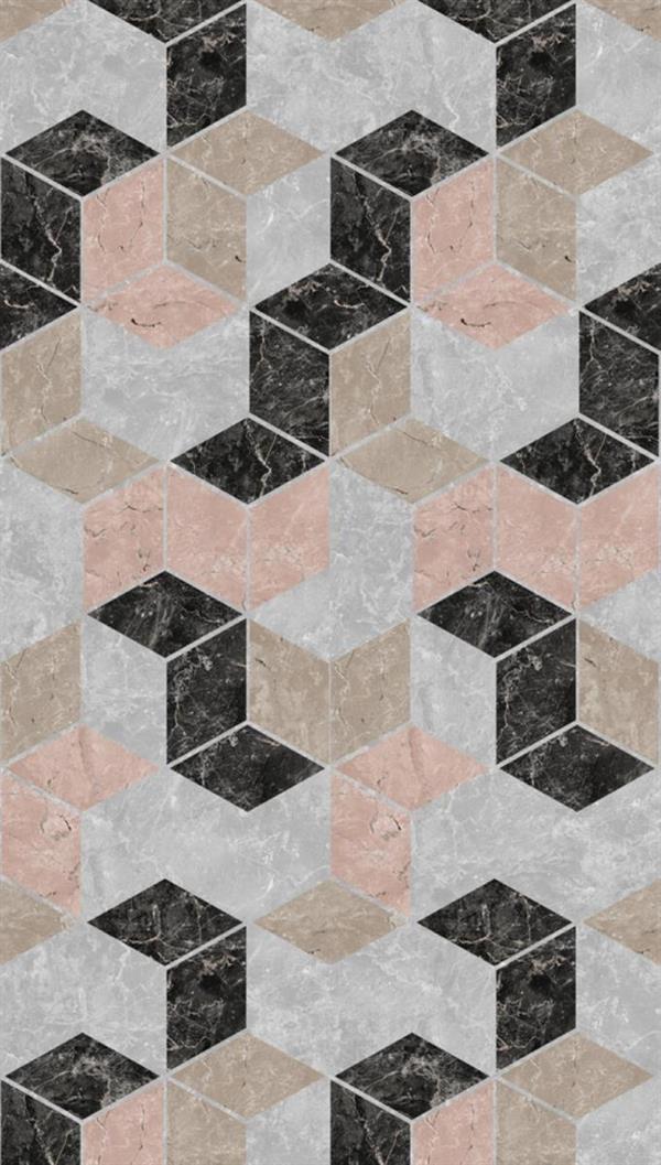 PARATO THEWALL2 VINILICO/TNT GEOM.PINK GR.159XH.280(3 TELI)