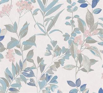 PARATO ARCADE IN TNT    FOLIAGE W-BLUE 0,53X10,05MT