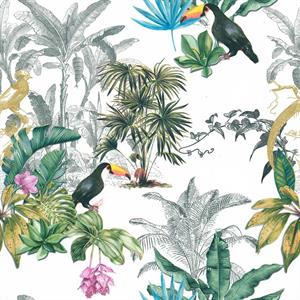PARATO SEJOURS&C.PVC/   TNT FOLIAGE PELLICAN 0,53X10,05MT