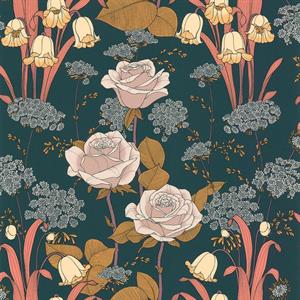 PARATO SEJOURS&C.PVC/   TNT ROSES MULTIC. 0,53X10,05MT