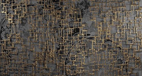 STAMPA DIGITALE MUANCE  ED.4 TNT MATT GEOM.GREY/GOLD AL MQ