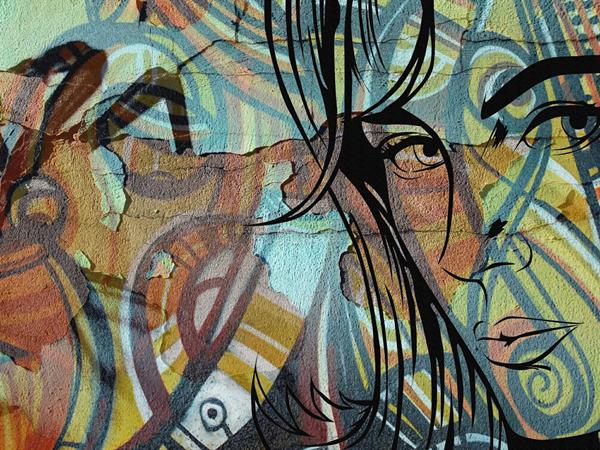 STAMPA DIG. MERAVIGLIA  MATT WOMAN GRAFFITI MIS. AL MQ