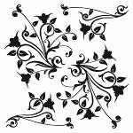 STICKER M FLOCK ORNAMENT2x(31X31 CM)