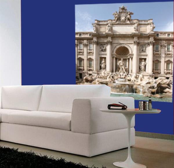 FOTOMURALE ADESIVO IN PVC MIS.100x100 cm FONTANA DI TREVI ROMA