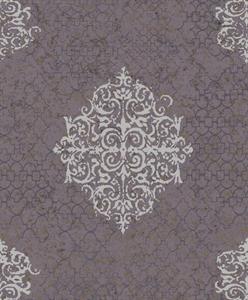 PARATO LUSTRE TNT METAL /DAMASCO VIOLET/WHITE 0,53X10,05MT