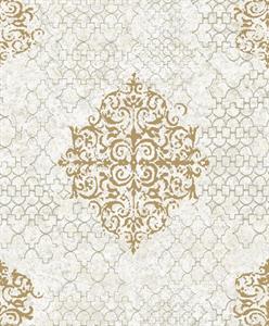 PARATO LUSTRE TNT METAL / DAMASCO GOLD SILVER 0,53X10,05MT