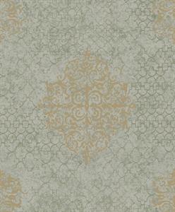 PARATO LUSTRE TNT METAL /DAMASCO GOLD/GREY 0,53X10,05MT