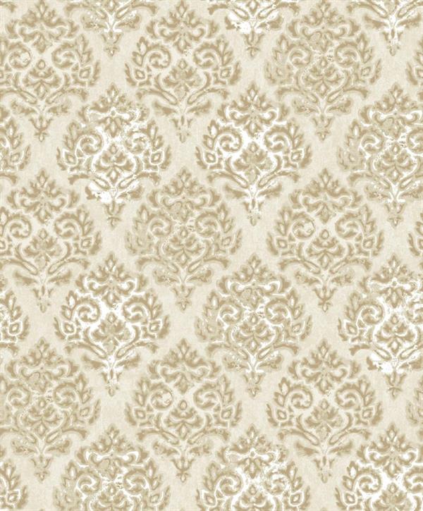 PARATO LUSTRE TNT METAL /DAMASCO BEIGE/GOLD 0,53X10,05MT