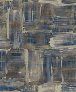 PARATO LUSTRE TNT METAL / DESIGN BLUE/BEIGE 0,53X10,05MT