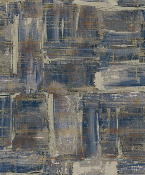 PARATO LUSTRE TNT METAL / DESIGN BLUE/BEIGE 0,53X10,05MT