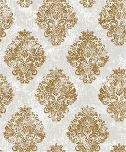 PARATO LUSTRE TNT METAL /DAMASCO GOLD GREY 0,53X10,05MT