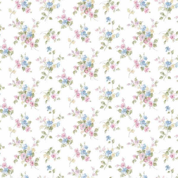 PARATO PRETTY PRINTS 24 /VINILE SU TNT FLOWERS BLUE 0,53X10,05 M