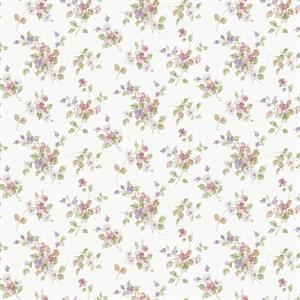 PARATO PRETTY PRINTS 24 /VINILE SU TNT FLOWERS VIOLET 0,53X10,05