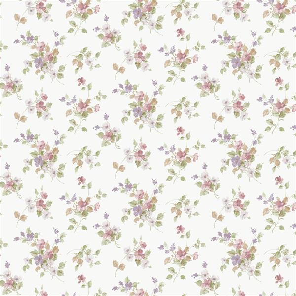PARATO PRETTY PRINTS 24 /VINILE SU TNT FLOWERS VIOLET 0,53X10,05