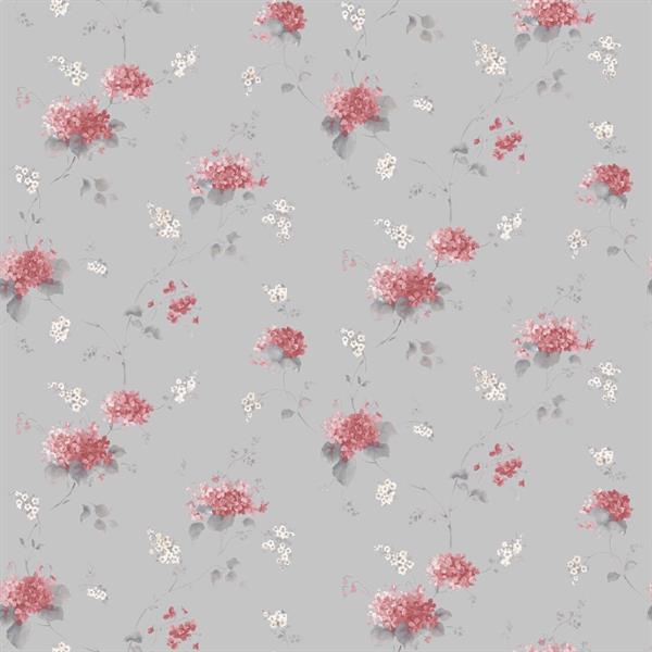 PARATO PRETTY PRINTS 24 /VINILE SU TNT FLOWERS PINK 0,53X10,05 M