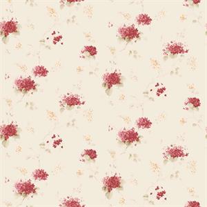 PARATO PRETTY PRINTS 24 /VINILE SU TNT FLOWERS RED 0,53X10,05 MT