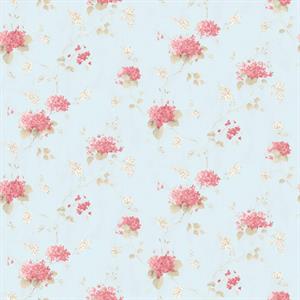 PARATO PRETTY PRINTS 24 /VINILE SU TNT FLOWERS PINK 0,53X10,05 M