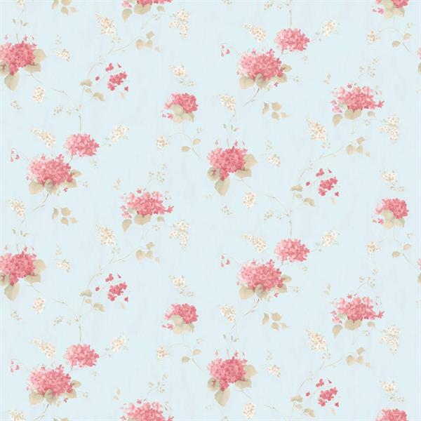 PARATO PRETTY PRINTS 24 /VINILE SU TNT FLOWERS PINK 0,53X10,05 M