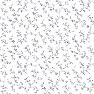 PARATO PRETTY PRINTS 24 /VINILE SU TNT FLOWERS GREY 0,53X10,05 M