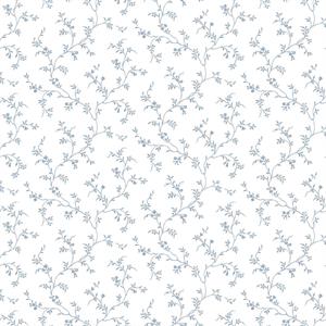 PARATO PRETTY PRINTS 24 /VINILE SU TNT FLOWERS BLUE 0,53X10,05 M