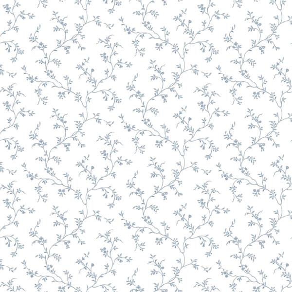 PARATO PRETTY PRINTS 24 /VINILE SU TNT FLOWERS BLUE 0,53X10,05 M