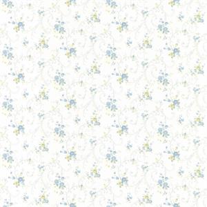 PARATO PRETTY PRINTS 24 /VINILE SU TNT FLOWERS BLUE 0,53X10,05 M
