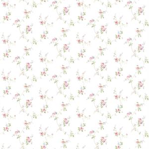 PARATO PRETTY PRINTS 24 /VINILE SU TNT FLOWERS PINK 0,53X10,05 M
