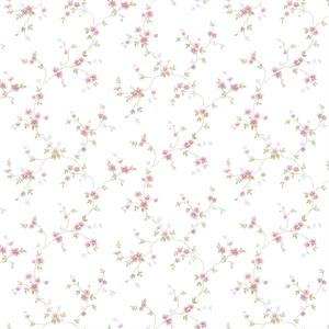 PARATO PRETTY PRINTS 24 /VINILE SU TNT FLOWERS PINK 0,53X10,05 M
