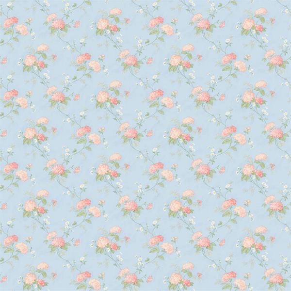 PARATO PRETTY PRINTS 24 /VINILE SU TNT FLOWERS L.BLUE 0,53X10,05