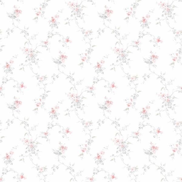 PARATO PRETTY PRINTS 24 /VINILE SU TNT FLOWERS PINK 0,53X10,05 M