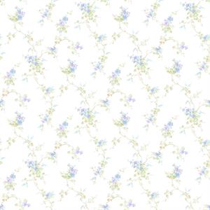 PARATO PRETTY PRINTS 24 /VINILE SU TNT FLOWERS BLUE 0,53X10,05 M