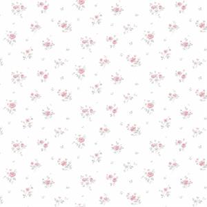 PARATO PRETTY PRINTS 24 /VINILE SU TNT FLOWERS PINK 0,53X10,05 M