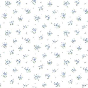 PARATO PRETTY PRINTS 24 /VINILE SU TNT FLOWERS BLUE 0,53X10,05 M