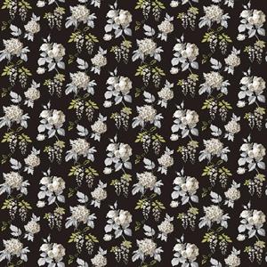 PARATO PRETTY PRINTS 24 /VINILE SU TNT FLOWERS BLACK 0,53X10,05