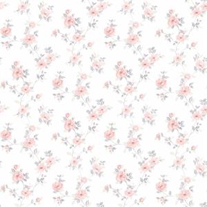 PARATO PRETTY PRINTS 24 /VINILE SU TNT FLOWERS PINK 0,53X10,05 M