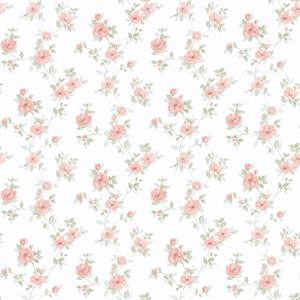 PARATO PRETTY PRINTS 24 /VINILE SU TNT FLOWERS PINK 0,53X10,05 M