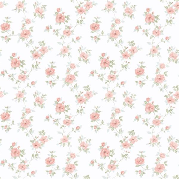 PARATO PRETTY PRINTS 24 /VINILE SU TNT FLOWERS PINK 0,53X10,05 M