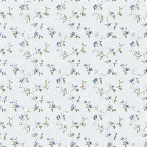 PARATO PRETTY PRINTS 24 /VINILE SU TNT FLOWERS BLUE 0,53X10,05 M