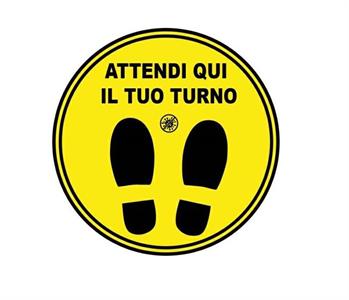 COVID STICKER PIEDI  mis.30 Ø cm cf.2 pz CALPESTABILE