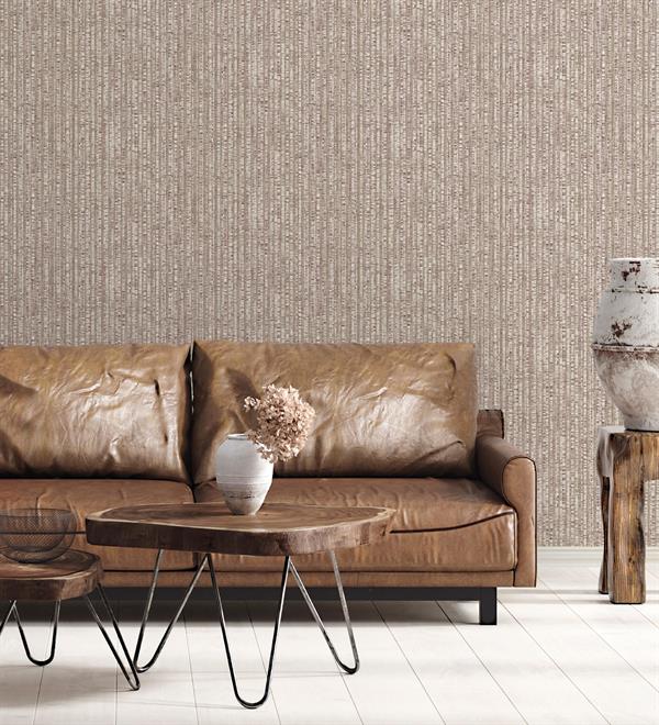 PARATO NATURAL FX2 VINILE/SU TNT RIGHE TAUPE 0,53X10,05MT
