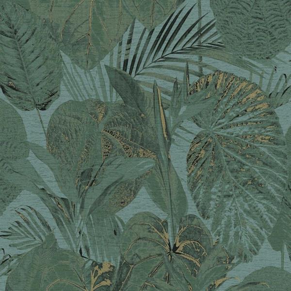 PARATO TROPICALIA PVC   /TNT FOLIAGE GREEN 0,53X10,05MT