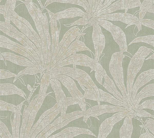 PARATO TROPICALIA PVC   /TNT FOLIAGE GREEN 0,53X10,05MT