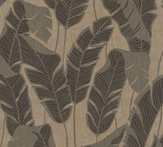 PARATO TROPICALIA PVC   / TNT FOLIAGE BROWN 0,53X10,05MT