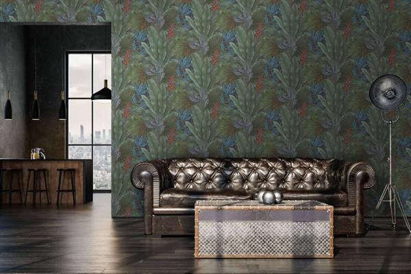 PARATO HOMECOMING PVC   /TNT FOLIAGE GREEN 0,53X10,05MT