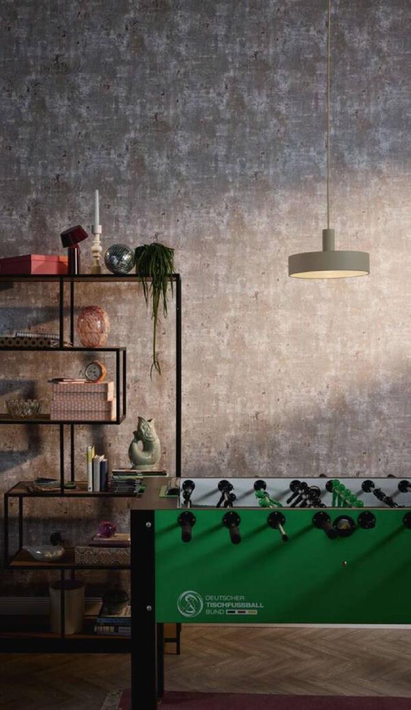 PARATO HOMECOMING PVC   /TNT MATER. GREY 0,53X10,05MT