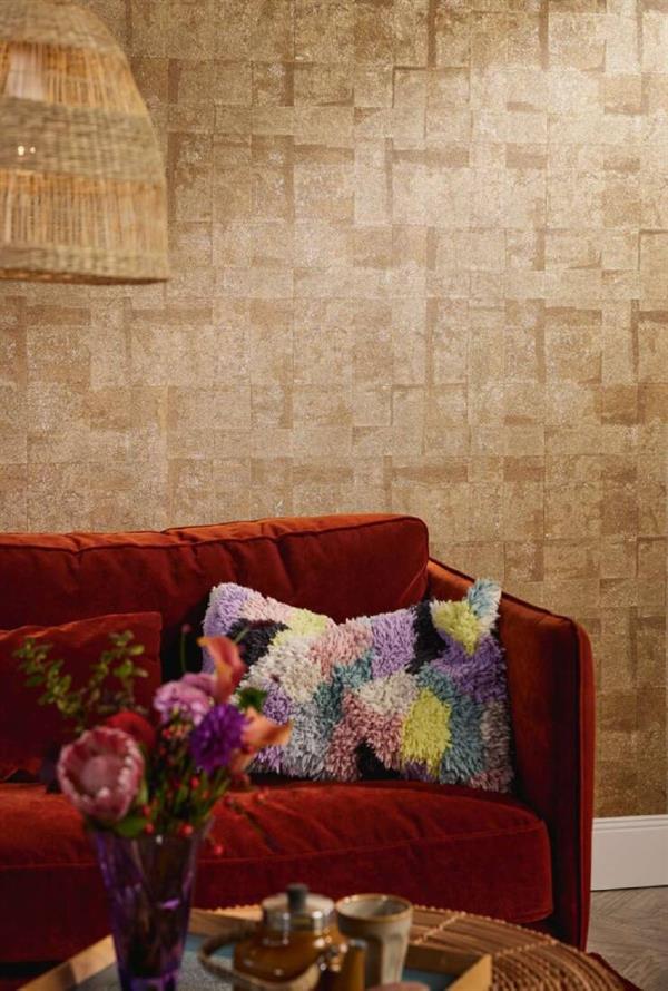 PARATO HOMECOMING PVC   /TNT DESIGN TAUPE 0,53X10,05MT